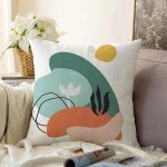 - Sonil-K-7061-Gorsel1 - Realhomes  Estetik Tasarımlı Geometrik Şekiller Dijital Baskılı Modern Raşel Kadife Yastık Kırlent Kılıfı Realhomes