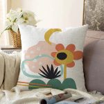 - Sonil-K-7063-Gorsel1 - Realhomes Sanatsal Motifli Çiçek Detaylı Dijital Baskılı Modern Raşel Kadife Yastık Kırlent Kılıfı Realhomes