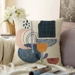 Modern Tasarımlı Bohem Çizimli Dijital Baskılı Modern Raşel Kadife Yastık Kırlent Kılıfı Realhomes