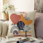 - Sonil-K-7066-Gorsel1 - Realhomes  Modern Tasarımlı Bohem Çizimli Dijital Baskılı Modern Raşel Kadife Yastık Kırlent Kılıfı Realhomes