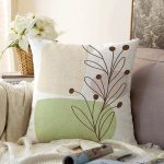 - Sonil-K-7068-Gorsel1 - Realhomes Minimal Desenli Çiçek Motifli Dijital Baskılı Modern Raşel Kadife Yastık Kırlent Kılıfı Realhomes