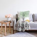 - Sonil-K-7079-Gorsel2 - Realhomes  Soft Renkli Onedraw Yaprak Temalı Dijital Baskılı Modern Raşel Kadife Yastık Kırlent Kılıfı Realhomes