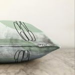 Soft Renkli Onedraw Çizimli Dijital Baskılı Modern Raşel Kadife Yastık Kırlent Kılıfı Realhomes