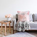 - Sonil-K-7082-Gorsel2 - Realhomes  Pastel Renkli Onedraw Gül Resimli Dijital Baskılı Modern Raşel Kadife Yastık Kırlent Kılıfı Realhomes