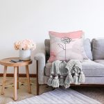 - Sonil-K-7083-Gorsel2 - Realhomes  Pastel Renkli Onedraw Gül Resimli Dijital Baskılı Modern Raşel Kadife Yastık Kırlent Kılıfı Realhomes