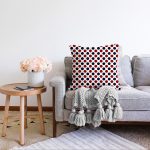 - Sonil-K-7100-Gorsel2 - Realhomes Bordo Lacıvert Puantiyeli Dijital Baskılı Modern Raşel Kadife Yastık Kırlent Kılıfı Realhomes