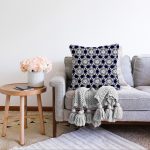 - Sonil-K-7105-Gorsel2 - Realhomes  Beyaz Zemınli Soft Renkli Yapraklı Dijital Baskılı Modern Raşel Kadife Yastık Kırlent Kılıfı Realhomes