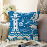 - Sonil-K-7112-Gorsel1 - Realhomes  Mavi Beyaz Zeminli Yelken Desenli Dijital Baskılı Modern Raşel Kadife Yastık Kırlent Kılıfı Realhomes