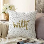 - Sonil-K-7135-Gorsel1 - Realhomes Beyaz Zeminli Gold Renkli With Yazılı Dijital Baskılı Modern Raşel Kadife Yastık Kırlent Kılıfı Realhomes