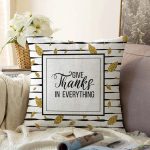 - Sonil-K-7167-Gorsel1 - Realhomes Beyaz Zeminde Gold Yapraklı Thanks Yazılı Raşel Kadife Yastık Kırlent Kılıfı Realhomes