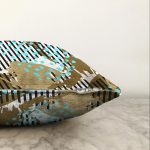 - Sonil-K-7181-Gorsel3 - Realhomes  Renkli Zemin Uzerinde Onedraw Çizimli Dijital Baskılı Modern Raşel Kadife Yastık Kırlent Kılıfı Realhomes