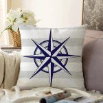 - Sonil-K-7202-Gorsel1 - Realhomes Gri Beyaz Zeminde Pusula Desenli Dijital Baskılı Modern Raşel Kadife Yastık Kırlent Kılıfı Realhomes