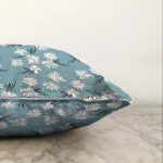 Renkli Zeminli Renkli Papatya Desenli Dijital Baskılı Modern Raşel Kadife Yastık Kırlent Kılıfı Realhomes