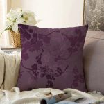 - Sonil-K-7274-Gorsel1 - Realhomes  Rengarenk Zemin Üzerinde Çiçek Desenli Dijital Baskılı Modern Raşel Kadife Yastık Kırlent Kılıfı Realhomes