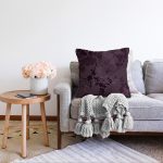 - Sonil-K-7274-Gorsel2 - Realhomes  Rengarenk Zemin Üzerinde Çiçek Desenli Dijital Baskılı Modern Raşel Kadife Yastık Kırlent Kılıfı Realhomes