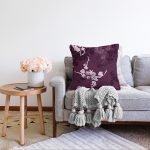 Rengarenk Zemin Üzerinde Çiçek Desenli Dijital Baskılı Modern Raşel Kadife Yastık Kırlent Kılıfı Realhomes