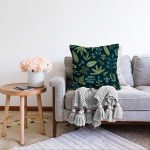 - Sonil-K-7282-Gorsel2 - Realhomes  Siyah Zemin Üzerinde Rengarenk Çiçek Desenli Raşel Kadife Yastık Kırlent Kılıfı Realhomes