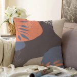 - Sonil-K-7291-Gorsel1 - Realhomes  Siyah Zemin Üzerinde Rengarenk Çiçek Desenli Raşel Kadife Yastık Kırlent Kılıfı Realhomes