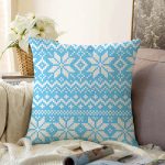 - Sonil-K-7316-Gorsel1 - Realhomes  Mavi Zemin Üzerinde Kartanesi Motifli Dijital Baskılı Modern Raşel Kadife Yastık Kırlent Kılıfı Realhomes