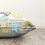 - Sonil-K-7324-Gorsel3 - Realhomes  Beyaz Zemin Üzerinde Soft Renkli Yaprak Motifli Modern Raşel Kadife Yastık Kırlent Kılıfı Realhomes