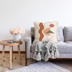 - Sonil-K-7332-Gorsel2 - Realhomes  Hardal Zeminli Renkli Çizgi Desenli Dijital Baskılı Modern Raşel Kadife Yastık Kırlent Kılıfı Realhomes