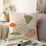 - Sonil-K-7335-Gorsel1 - Realhomes  Soft Renkli Onedraw Çizimli Dijital Baskılı Modern Raşel Kadife Yastık Kırlent Kılıfı Realhomes