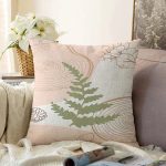 - Sonil-K-7348-Gorsel1 - Realhomes Pastel Renkli Yaprak Motifli Dijital Baskılı Modern Raşel Kadife Yastık Kırlent Kılıfı Realhomes