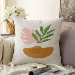 - Sonil-K-7357-Gorsel1 - Realhomes Pastel Renkli Zeminli Onedraw Çizimli Dijital Baskılı Modern Raşel Kadife Yastık Kırlent Kılıfı Realhomes