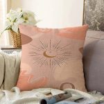 - Sonil-K-7370-Gorsel1 - Realhomes  Pastel Renkli Zeminli Onedraw Çizimli Dijital Baskılı Modern Raşel Kadife Yastık Kırlent Kılıfı Realhomes