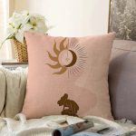 - Sonil-K-7371-Gorsel1 - Realhomes Pastel Renkli Zeminli Onedraw Çizimli Dijital Baskılı Modern Raşel Kadife Yastık Kırlent Kılıfı Realhomes