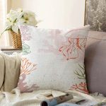 - Sonil-K-7372-Gorsel1 - Realhomes  Beyaz Zeminli Denizanası Motifli Dijital Baskılı Modern Raşel Kadife Yastık Kırlent Kılıfı Realhomes