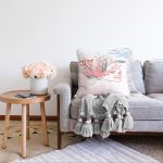 - Sonil-K-7375-Gorsel2 - Realhomes  Beyaz Zemin Üzerinde Botanical Face Dijital Baskılı Modern Raşel Kadife Yastık Kırlent Kılıfı Realhomes