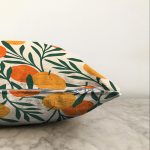 - Sonil-K-7401-Gorsel3 - Realhomes  Renkli Zeminde Onedraw Çizimli Limon Desenli Dijital Baskılı Modern Raşel Kadife Yastık Kılıfı Realhomes