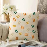 - Sonil-K-7402-Gorsel1 - Realhomes Renkli Zeminde Onedraw Çizimli Dijital Baskılı Modern Raşel Kadife Yastık Kırlent Kılıfı Realhomes