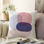 - Sonil-K-7436-Gorsel1 - Realhomes Beyaz Zeminde Renkli Oval Desenli Dijital Baskılı Modern Raşel Kadife Yastık Kırlent Kılıfı Realhomes