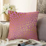 Renkli Zeminde Parlak Gorunumlu Çizim Dijital Baskılı Modern Raşel Kadife Yastık Kırlent Kılıfı Realhomes