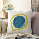 - Sonil-K-7460-Gorsel1 - Realhomes  Renkli Zeminde Oval Çizimli Dijital Baskılı Modern Raşel Kadife Yastık Kırlent Kılıfı Realhomes