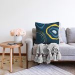 - Sonil-K-7462-Gorsel2 - Realhomes  Renkli Zeminde Onedraw Çizimli Obje Dijital Baskılı Modern Raşel Kadife Yastık Kırlent Kılıfı Realhomes