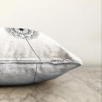 - Sonil-K-7467-Gorsel3 - Realhomes  Beyaz Zeminde Onedraw Çizimli Çiçek Dijital Baskılı Modern Raşel Kadife Yastık Kırlent Kılıfı Realhomes