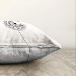 - Sonil-K-7468-Gorsel3 - Realhomes  Beyaz Zeminde Onedraw Çizimli Çiçek Dijital Baskılı Modern Raşel Kadife Yastık Kırlent Kılıfı Realhomes