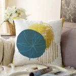 - Sonil-K-7473-Gorsel1 - Realhomes  Beyaz Zeminde Gold Cerceve Icınde Oval Desenli Modern Raşel Kadife Yastık Kırlent Kılıfı Realhomes