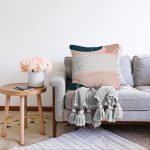 - Sonil-K-7486-Gorsel2 - Realhomes  Soft Renkli Yaprak Desenli Dijital Baskılı Modern Raşel Kadife Yastık Kırlent Kılıfı Realhomes