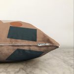 Renkli Zemimli One Draw Çizimli Geometrik Desen Modern Raşel Kadife Yastık Kırlent Kılıfı Realhomes