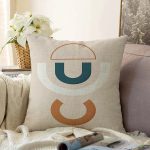 - Sonil-K-7492-Gorsel1 - Realhomes Renkli Zemimli One Draw Çizimli Geometrik Desen Modern Raşel Kadife Yastık Kırlent Kılıfı Realhomes