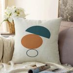 - Sonil-K-7493-Gorsel1 - Realhomes Renkli Zemimli One Draw Çizimli Geometrik Desen Modern Raşel Kadife Yastık Kırlent Kılıfı Realhomes