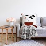 - Sonil-K-7500-Gorsel2 - Realhomes Renkli Zemimli Onedraw Çizimli Yaprak Desenli Dijital Baskılı Modern Raşel Kadife Yastık Kılıfı Realhomes