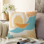 - Sonil-K-7511-Gorsel1 - Realhomes Onedraw Çizimli Vazo Desenli Dijital Baskılı Modern Raşel Kadife Yastık Kırlent Kılıfı Realhomes