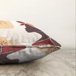 - Sonil-K-7512-Gorsel3 - Realhomes  Renkli Zeminli Afrika Kadın Temalı Onedraw Çizim Modern Raşel Kadife Yastık Kırlent Kılıfı Realhomes