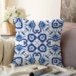 - Sonil-K-7529-Gorsel1 - Realhomes  Beyaz Zeminli Çini Desenli Dijital Baskılı Modern Raşel Kadife Yastık Kırlent Kılıfı Realhomes