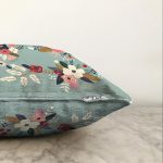- Sonil-K-7534-Gorsel3 - Realhomes  Rengarenk Zeminli Rengarenk Çiçek Desenli Dijital Baskılı Modern Raşel Kadife Yastık Kırlent Kılıfı Realhomes